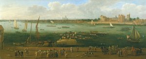 Una vista panoramica del Palazzo di Lambeth da Jan the Elder Griffier
